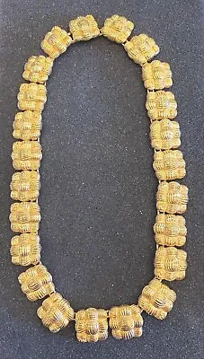 Vintage Fendi Basket Weave Collar Necklace • $969