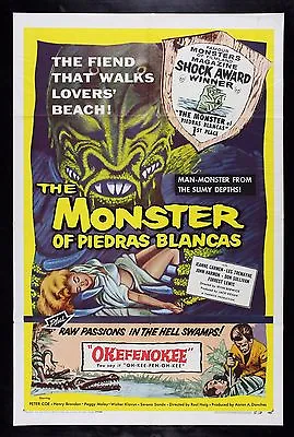 MONSTER OF PIEDRAS BLANCAS * CineMasterpieces ORIGINAL HORROR MOVIE POSTER 1959 • $995