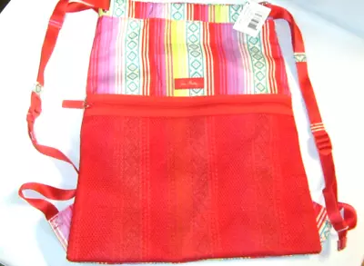 Vera Bradley SERAPE PARADISE LIGHTEN UP Backsack Drawstring BACKPACK 14 X 16 NWT • $24.99