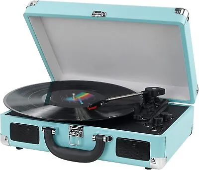 Vintage Turntable3 Speed Vinyl Record Player With Built-in Stereo Speakers • $50