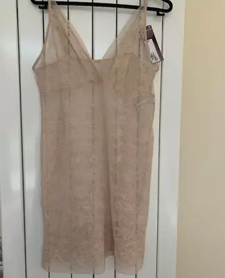 Marks & Spencer Luxurious Lace Full Length Sheer Slip. Size UK 16 • £10