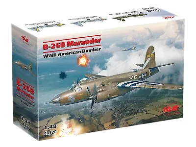 ICM 48320 - B-26B Marauder WWII American Bomber - 1:48 Aircraft Model Kit • $91.99