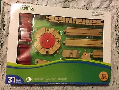 Nib Imaginarium Express Deluxe Wood & Plastic Train Track Pack 31 Pcs Compatible • $33.70