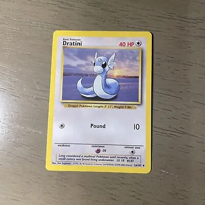 $5 • Buy 4th Print Base Set Dratini 26/102 Uncommon Pokemon Card Light Play 1X