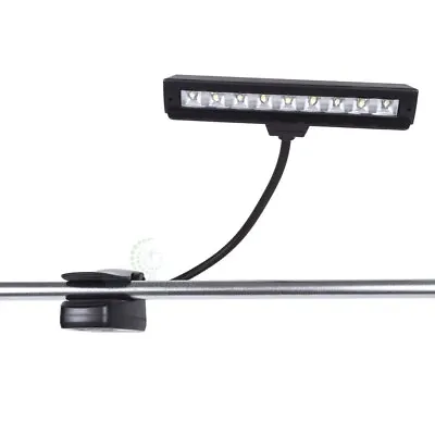 Lot2 9 LEDs Clip-On Lamp Light Black Flexible Orchestra Music Stand With Adapter • $37.99