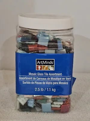 Mosaic Glass Tile Assortment By Art Minds~ 2.5 Lbs Assorted Colors ~ 1/2  X 1/2  • $14