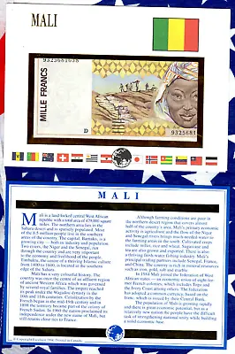 E Banknotes Of All Nations WAS Mali P-411 Dc 1000 Francs 1993 UNC 9325681638 • $18