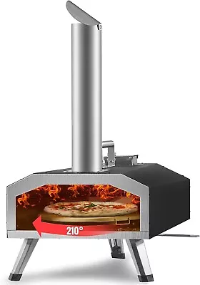 VEVOR Multi-Fuel Oven Outdoor 12-inch Gas & Wood Fired Pizza Maker With Auto Rot • $104