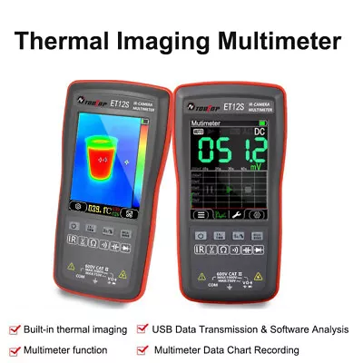 Thermal Imager Multimeter 2 In1 24*32 Digital Touch Screen Voltmeter USB Interf • $92.61