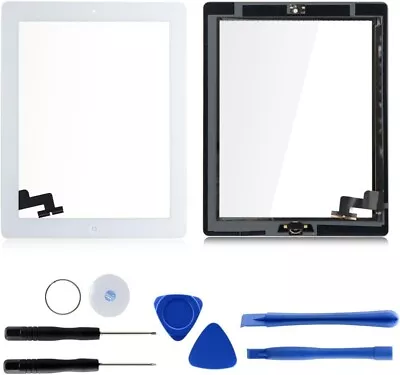 For IPad 2 A1395 A1396 A1397 Touch Screen  Digitizer Replacement WHITE • £6.99