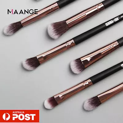 Pro 12pc Eye Makeup Brush Set With Cosmetic Bag Rose Gold Make Up Brushes • $20.06