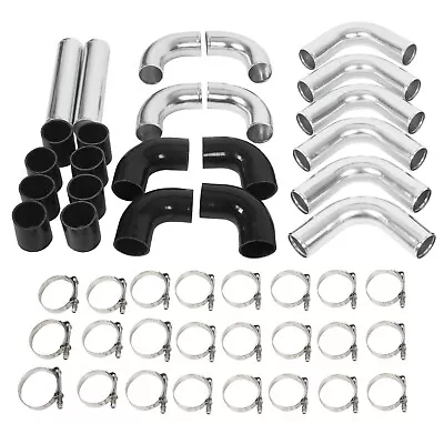 12 Pcs 3  Universal Black Intercooler Piping Silicone Coupler + Clamp Kit • $139.99