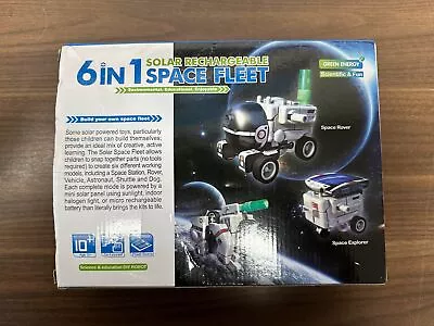 6 In 1 Solar Rechargeable Space Fleet Robots Learning Kit Toy Toys • $13.75