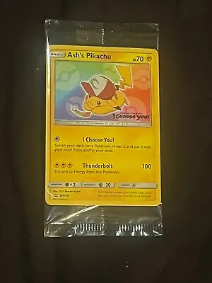 SEALED Ashs's Pikachu TCG SM108 2017 Promo Card  Pokémon  I Choose You   • $12.99