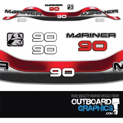Mariner 90hp 2 Stroke Outboard Decals/sticker Kit • $62.37