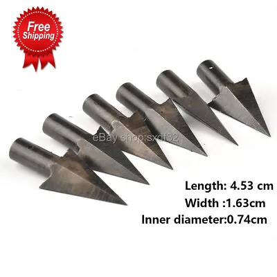 6/12/24x Archery Arrowheads Tips Medieval Metal Hunting DIY Wooden Arrow Longbow • $13.54