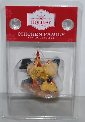 Holiday Time~2022~Chicken Family~Rooster~Hen~Chicks~Christmas Village Figures • $7.95