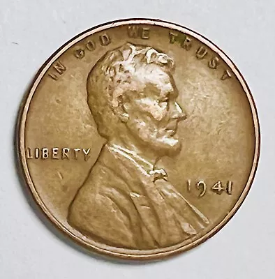 $2.49 • Buy 1941 Lincoln Obverse Wheat Ears Reverse 1 Cent WWII Era Circulated Coin  6555