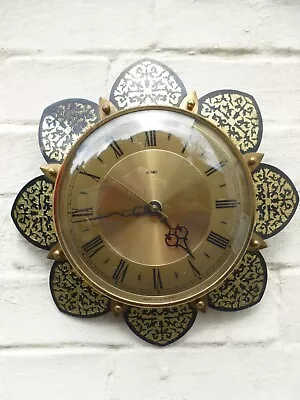 Rare Vintage METAMEC Starburst Clock With Quartz Movement 12  Diameter Working • £35.99