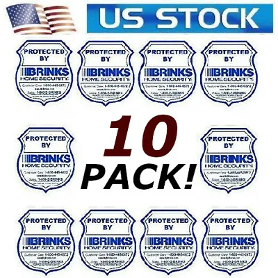 Stickers Decals For Home Windows Stores BRINKS Security Alarm Monitoring Systems • $10