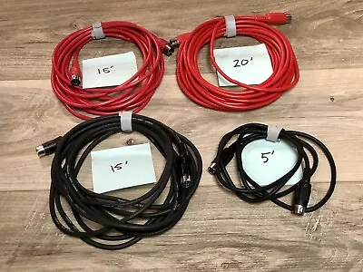 Box Of 4 Assorted MIDI Cables 20ft 2x 15ft 5ft 5-Pin DIN Male To Male • $20