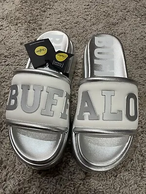 Buffalo Silver Platform Slides  • $55