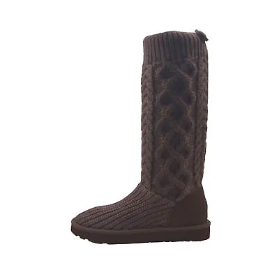 UGG Classic Cardi Cabled Knit Burnt Cedar Women's Boots 1146010 • $129