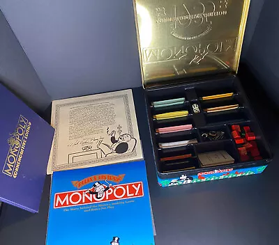 Vintage Monopoly 1935 Commemorative Edition Game Tin Metal Case Complete • $29.99