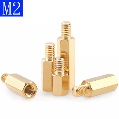 M2 Hex Brass Spacer Screw PC Case Motherboard Standoff Riser Female-Male Screws • $2.16