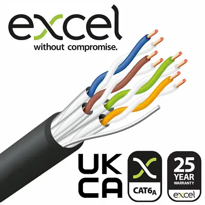 £1.50 • Buy External SHIELDED CAT6A Outdoor Burial Use COPPER Ethernet Cable FTP Reel Lot