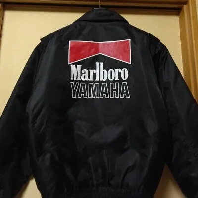 Yamaha Marlboro Vintage Nylon Racing Jacket M Size Black Free Shipping • $415
