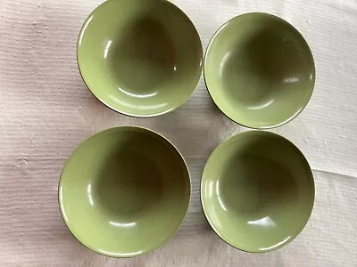 Melaware Melamine Retro 4 Cereal Bowls Sage Green Camping Caravan Motorhome • £12