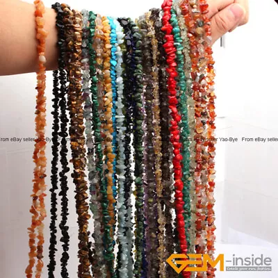 Natural 7-8mm Freeform Gemstone Chips Beads For Jewelry Making Strand 34 &15  • $2.53