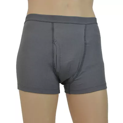 £12.47 • Buy Gray Reusable Incontinence Briefs Pants Cotton Underwear Washable For Men BE