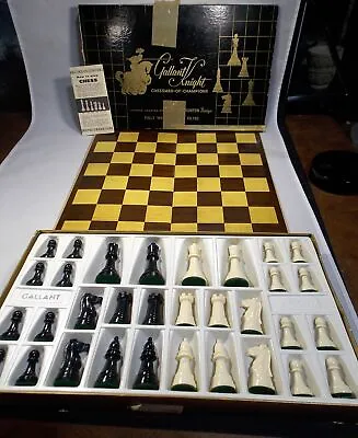 Vintage Gallant Knight Chessmen Of Champions Chess Set Weighted Staunton Manual • $17.99