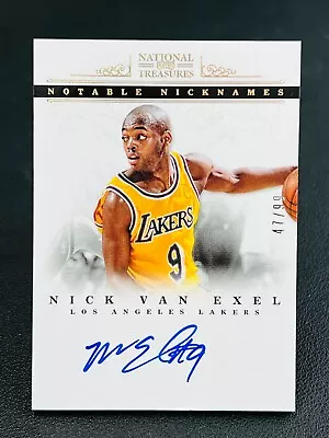 2012-13 Panini National Treasures Nick Van Exel Notable Nicknames Auto 47/99 • $2.25