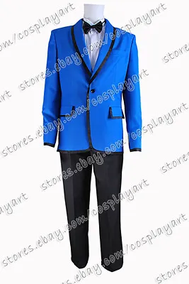 PSY Gangnam Style Cosplay Costume Blue Blazer Suit Outfits Uniform Full Set • $69.99