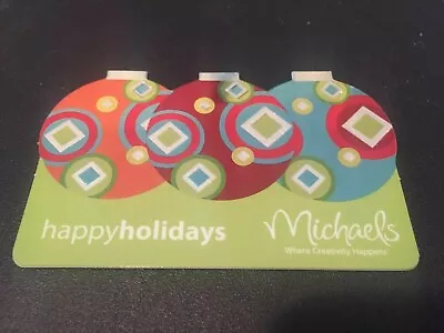 MICHAELS Happy Holidays Christmas Ornaments 2010 Die-Cut Foil Gift Card ( $0 ) • $2.50