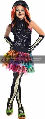 Girls Child Monster High Scaris City Frights Skelita Calaveras Skeleton Costume • $19.95