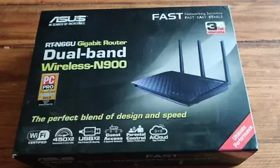 £40 • Buy Asus Dual-Band Wireless N900 Gigabit Router (RT-N66U)