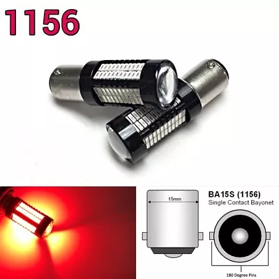 Backup Reverse Light 1156 BA15S 7506 3497 P21W 108 SMD Red LED K1 Fits K • $20.50