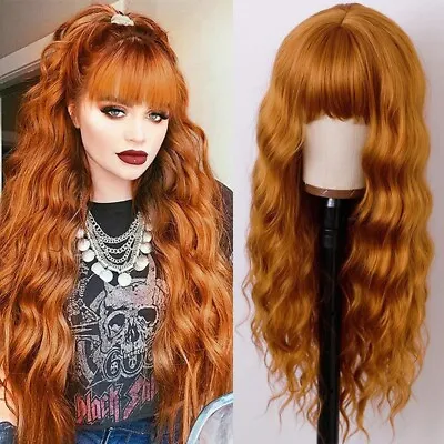 US Full Wig Long Curly Straight Synthetic Hair Blonde Wigs Ombre Cosplay Party  • $16.19