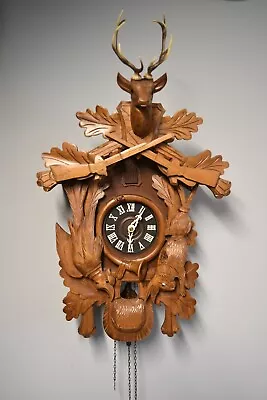 Vintage 12-70 - E Schmeckenbecher  W Germany Stag Deer Cuckoo  Clock  Untested • $94.50