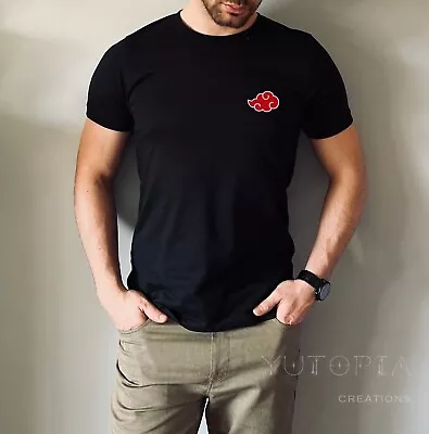 $19.99 • Buy Anime, Naruto, Red Cloud , Akatsuki Clan , Minimalist Unisex T Shirt