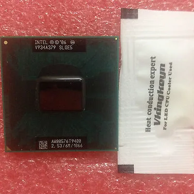 Intel SLGE5 Core 2 Duo T9400 2.53GHz GM 1066 Mobile CPU Processor Socket P • £11.98