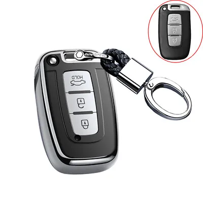 $26.99 • Buy Silver For Hyundai Accent Ix35 I30 For KIA Remote Smart Key Cover Case Shell Fob