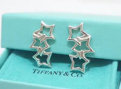 Tiffany & Co. Sterling Silver Triple Star Clip On Earrings #2 • $168