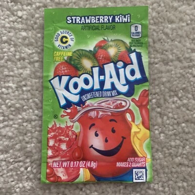 £1.85 • Buy Kool Aid American Powder Mix Drink Strawberry Kiwi Single Sachets 