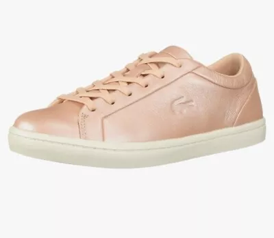 Lacoste Lacoste Women Straightset 316 1 Caw Fashion Sneakers Pink Size 8 Leather • $30