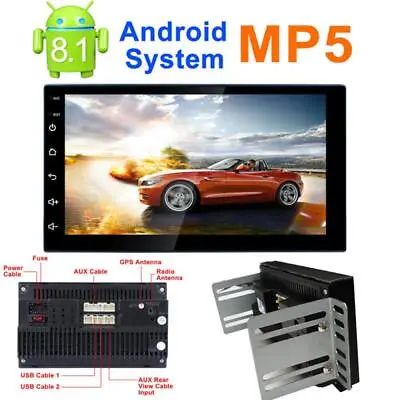 GPS Wifi AM/FM Universal Kit Touch Screen 7in Android 8.1 2DIN Car Stereo Radio  • $111.68